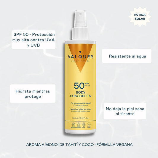 Protector Solar Corporal SPF 50 - Alta Protección e Hidratación - 300 ml