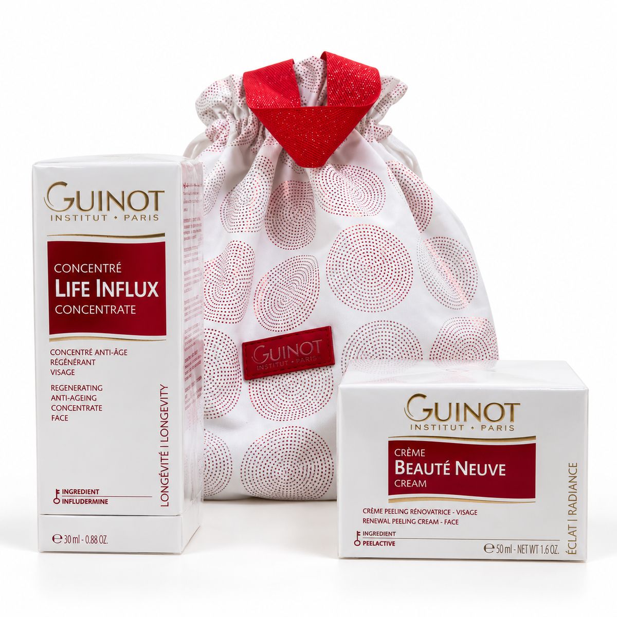 Pack Guinot Life Influx + Beauté Neuve con neceser de regalo