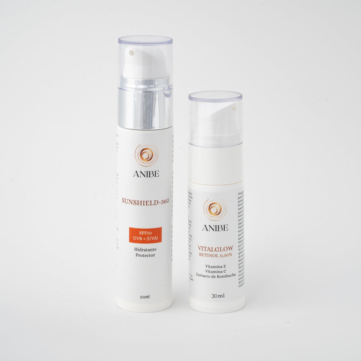 SUNSHIELD-360 SPF50 UVB+UVA + VITALGLOW RETINOL 0,30%: Pack Combinación Perfecta Protección y Renovación