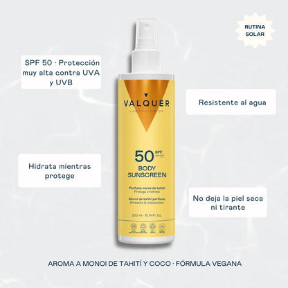 Protector Solar Corporal SPF 50 - Alta Protección e Hidratación - 300 ml