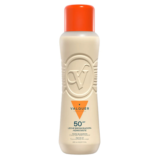 Leche Hidratante Bronceadora de Zanahorias Facial y Corporal SPF 50 – 480 ml