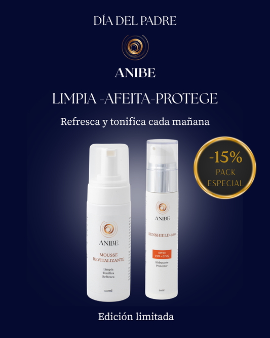 Pack día del padre. MOUSSE REVITALIZANTE Y SUNSHIELD-360