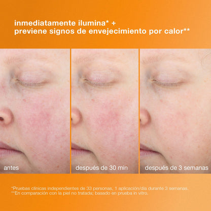 Biolumin-C Heat Aging Protector SPF50 Protección día Vit C SPF 50 Protège, unifie, illumine le teint