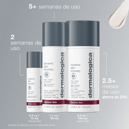Dynamic Skin Recovery SPF50 Cuidado de día para piel madura Protege, minimiza arrugas, hidrata.