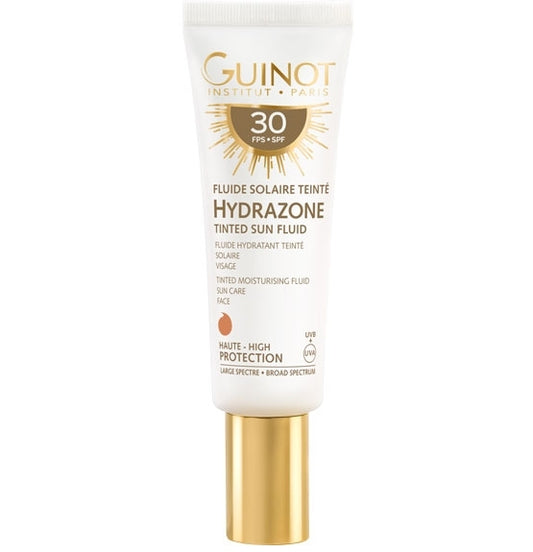 Hydrazone Fluide Solaire Teinté SPF30 Cuidado solar hidratante, efecto "buena cara"
