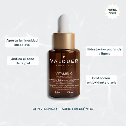 Sérum Facial de Vitamina C & Ácido Hialurónico - 30ml
